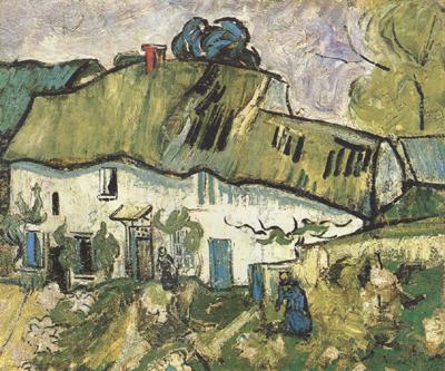 Vincent Van Gogh Farmhouse with Two Figures (nn04) Spain oil painting art